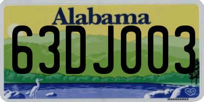 AL license plate 63DJ003