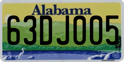 AL license plate 63DJ005