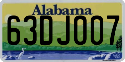 AL license plate 63DJ007