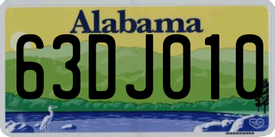 AL license plate 63DJ010
