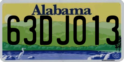 AL license plate 63DJ013