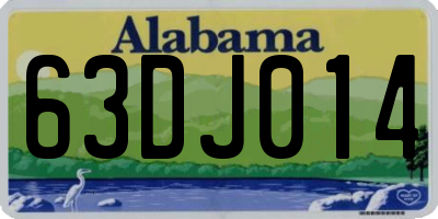 AL license plate 63DJ014