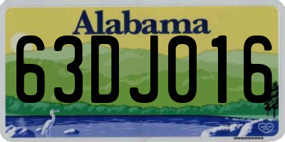 AL license plate 63DJ016