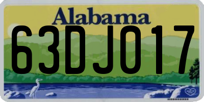AL license plate 63DJ017