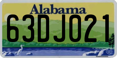 AL license plate 63DJ021
