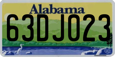AL license plate 63DJ023