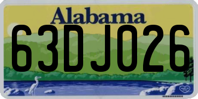 AL license plate 63DJ026