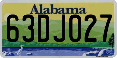 AL license plate 63DJ027