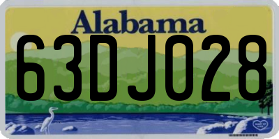 AL license plate 63DJ028