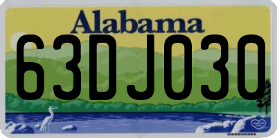 AL license plate 63DJ030