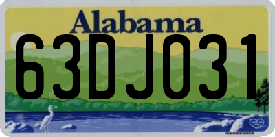 AL license plate 63DJ031