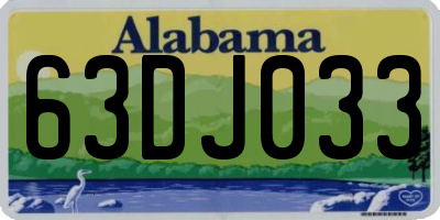 AL license plate 63DJ033