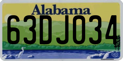 AL license plate 63DJ034
