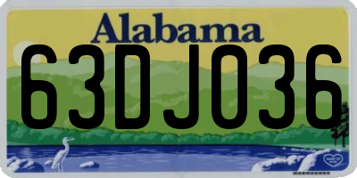 AL license plate 63DJ036