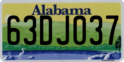 AL license plate 63DJ037