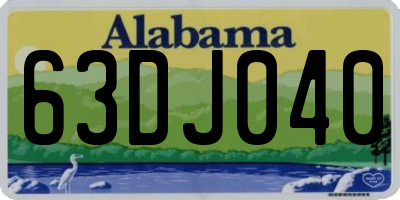 AL license plate 63DJ040