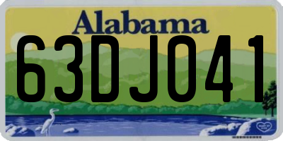 AL license plate 63DJ041