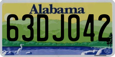 AL license plate 63DJ042