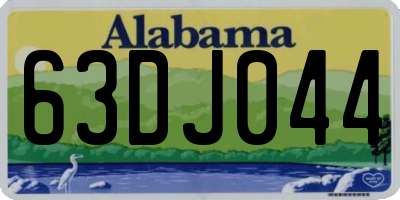AL license plate 63DJ044