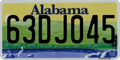 AL license plate 63DJ045