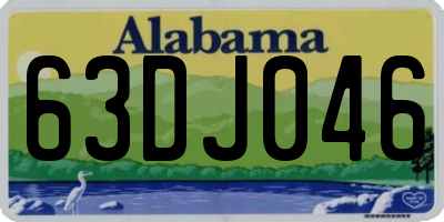 AL license plate 63DJ046
