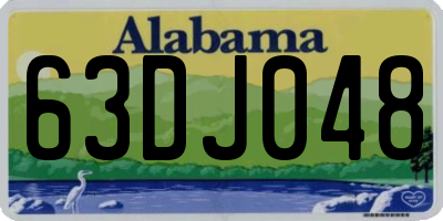 AL license plate 63DJ048