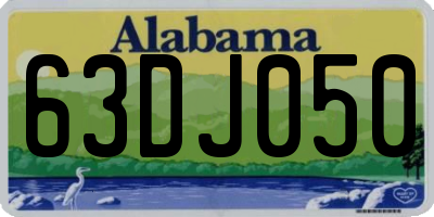 AL license plate 63DJ050