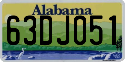 AL license plate 63DJ051