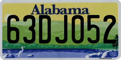AL license plate 63DJ052