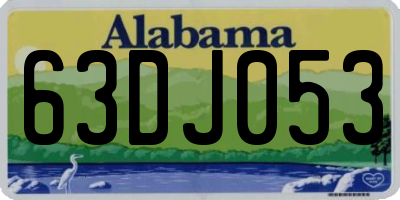 AL license plate 63DJ053