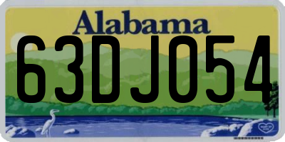 AL license plate 63DJ054