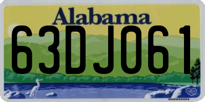 AL license plate 63DJ061