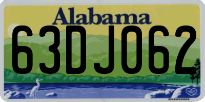 AL license plate 63DJ062