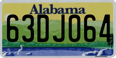 AL license plate 63DJ064