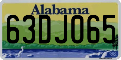 AL license plate 63DJ065