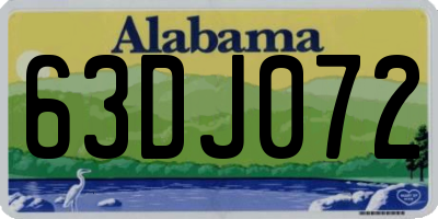 AL license plate 63DJ072