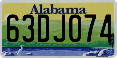 AL license plate 63DJ074
