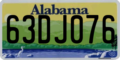 AL license plate 63DJ076