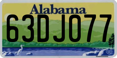 AL license plate 63DJ077