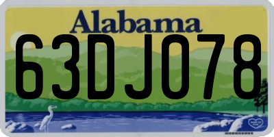 AL license plate 63DJ078