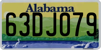 AL license plate 63DJ079