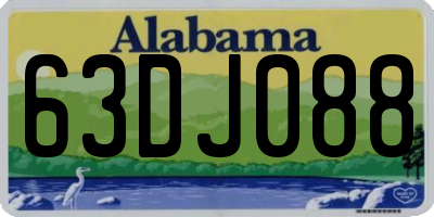 AL license plate 63DJ088