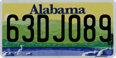 AL license plate 63DJ089