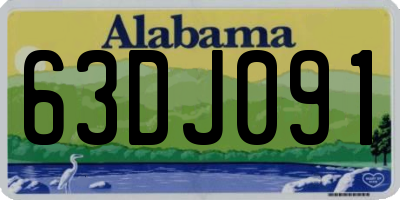 AL license plate 63DJ091