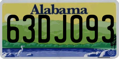 AL license plate 63DJ093