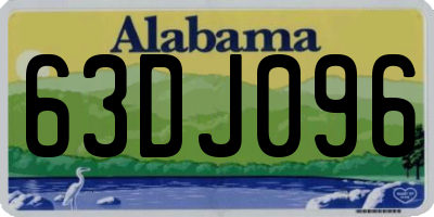AL license plate 63DJ096