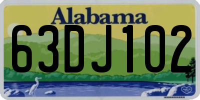AL license plate 63DJ102
