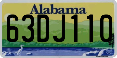 AL license plate 63DJ110