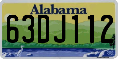 AL license plate 63DJ112