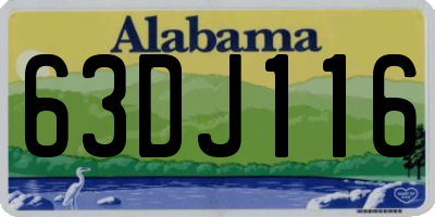 AL license plate 63DJ116